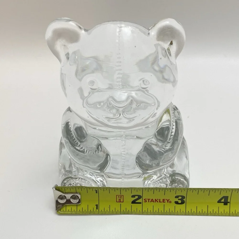 Partylite Vintage Teddy Bear Votive Tea Light Figurine Glass Candle Holder - Picture 8 of 9